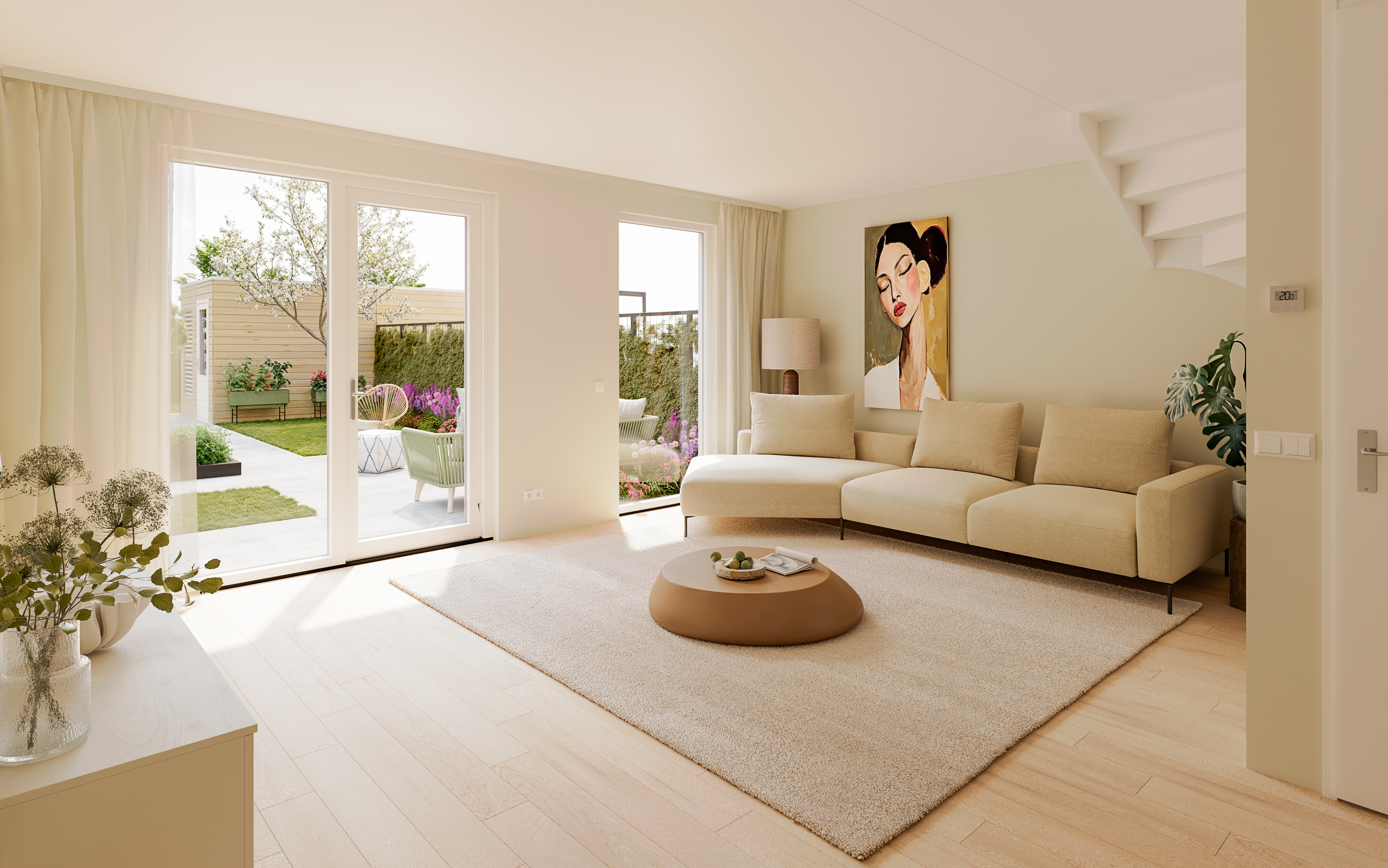 Blok 3 301 5718 woonkamer tuin BG